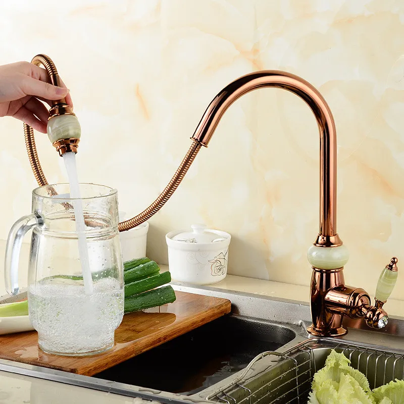 

360 Degree Rotate Faucet Nozzle Jade Faucet Kitchen Sprayer Head Water Saving Taps Applications For Kitchen torneira