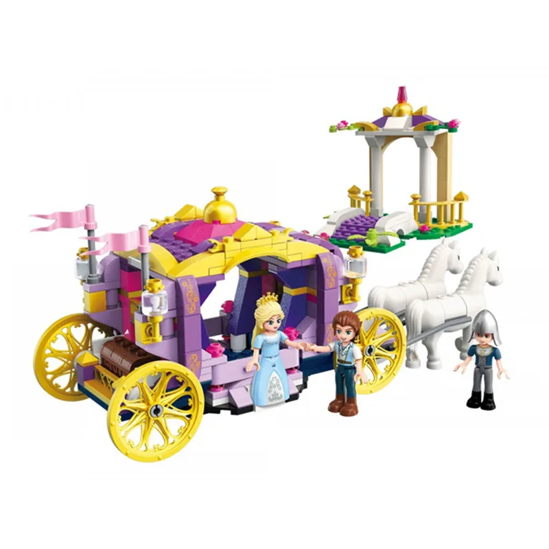 

Enlighten 2605 Building Blocks Girls Friends Leah Violet Princess Carriage Figurine kit Bricks Educational Toys for Children