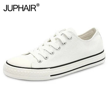 

Shoes Men Female Boy Girl Unisex White Black Black High Low Casual Canvas Flats Hand-painted Shoes Solid Color Laces Shoelace