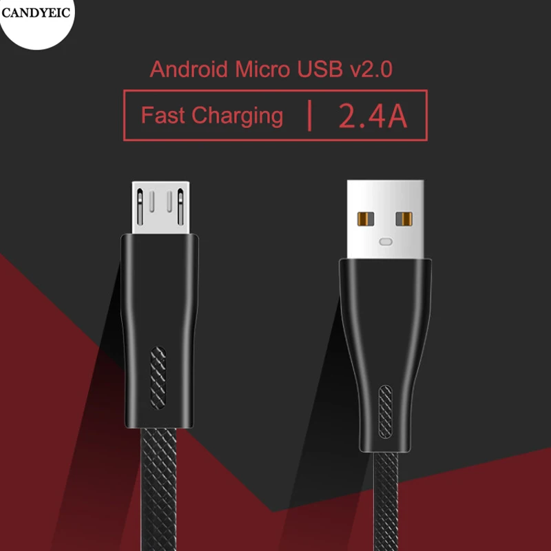 

CANDYEIC Micro USB Cable 2.4A Phone Fast USB Charge Cable for Xiaomi Redmi Note5 Micro USB Charger Data Cable for Samsung USB