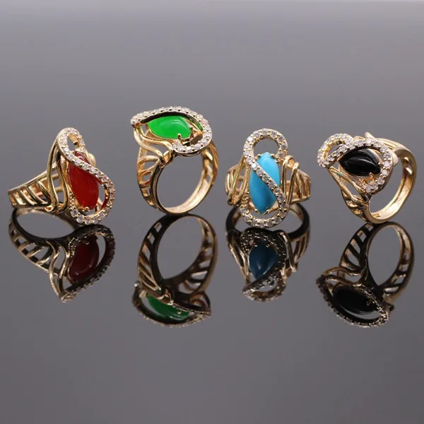 GZJY Модное изящное кольцо с голубым камнем и кубическим цирконием золотого цвета, свадебные кольца для женщин, вечерние ювелирные изделия