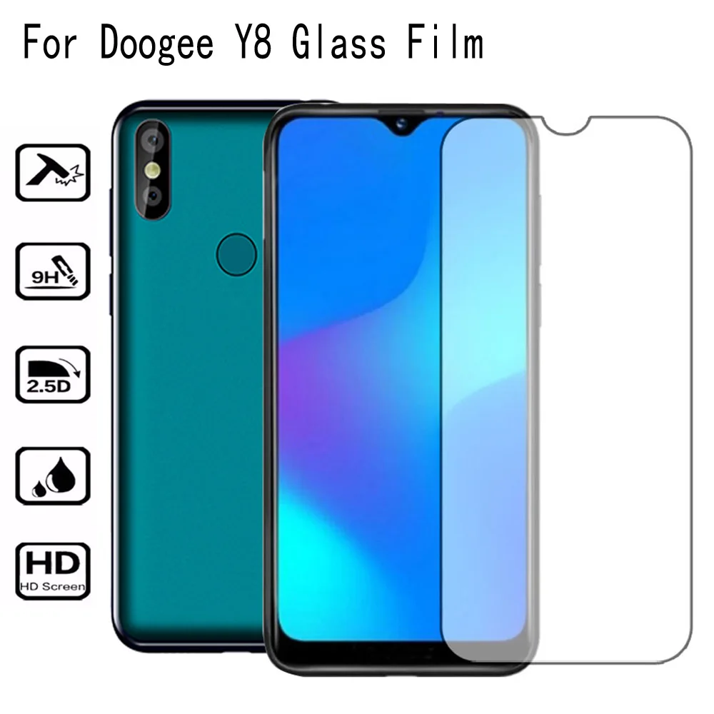 Tempered Glass For Doogee Y6 Y7 Y8 X5 Max Pro X70 X30 X10 Glass For Doogee Shoot 1 S60 BL5000 Screen Protector Protective Film