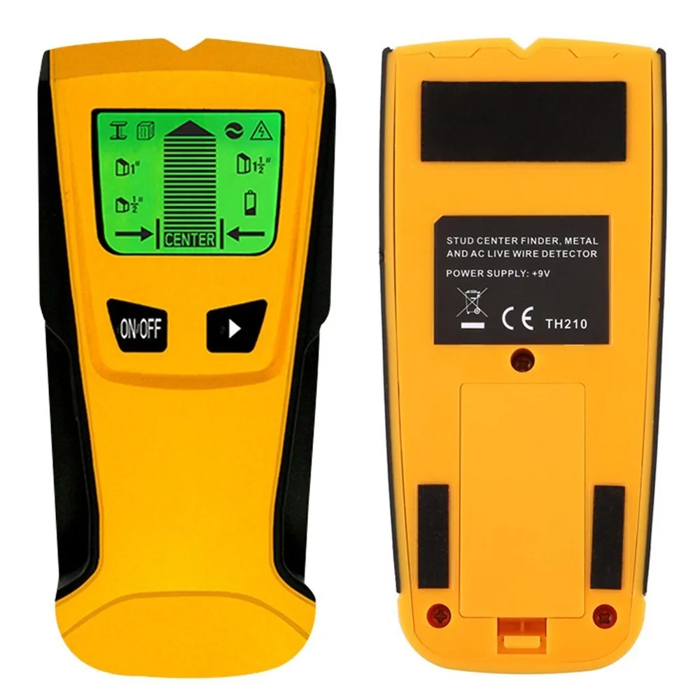 

TH210 3 In 1 Stud Finder Wood Metal Detector Wiring AC live Wire Wall Scanner Detector Electric Box Finder
