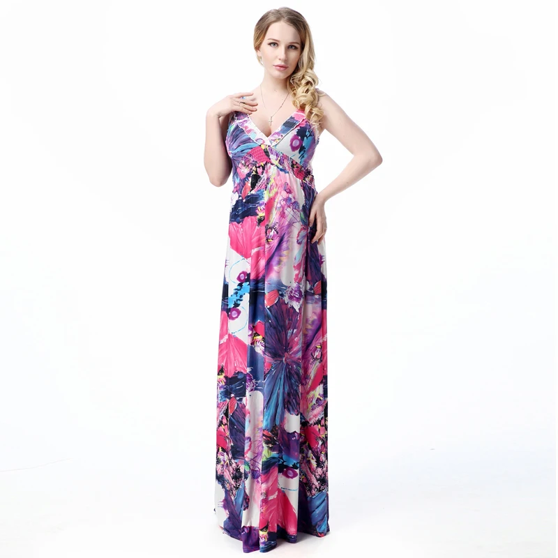 Женское летнее платье макси с V образным вырезом и открытой спиной|maxi beach dress|beach