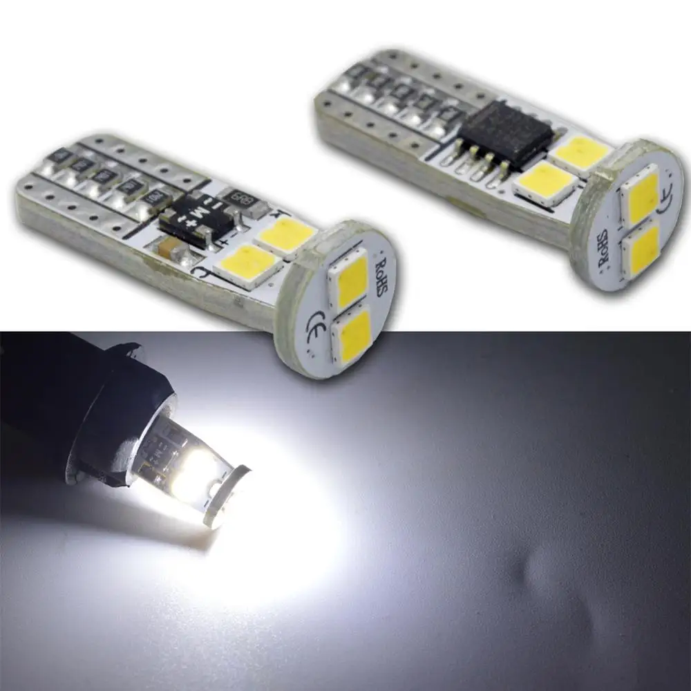 

2pcs/Lot Canbus T10 W5w Led 6 SMD T10 3030 LED Canbus No OBC Error 194 168 Interior Instrument Light Bulb Lamp White DC12-18V