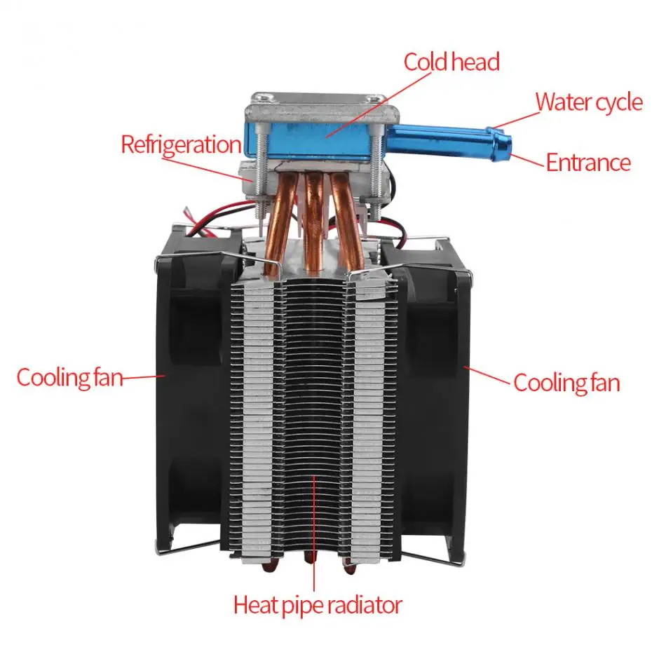 Термоэлектрический Пельтье вентилятор для охлаждения 12 В DIY система охлаждения воды охладитель устройство комплект с вентилятором