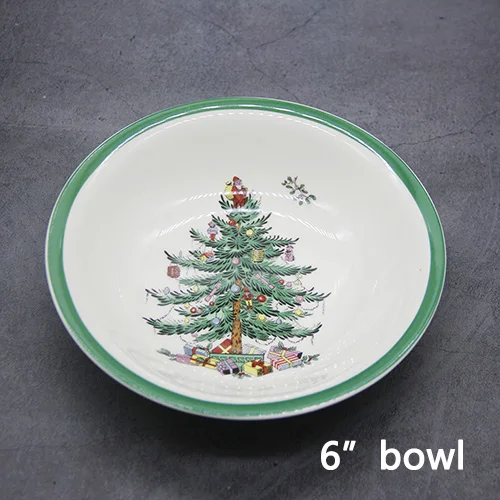 6 inch Bowl Классическая керамическая Рождественская елка Посуда Кухонная суповая лапша, рис чаша 6 дюймов 8 дюймов Большая чаша Ramen - Цвет: 6 inch Bowl
