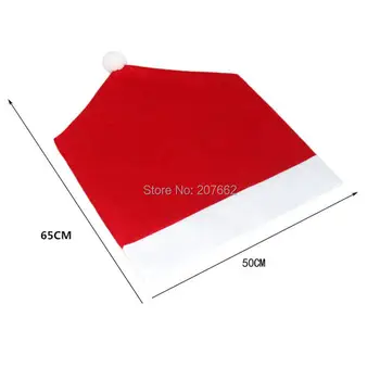 

120pcs/lot Christmas Chair Covers Santa claus chair cover DIY New year Christmas cap for Home Dinner Table Xmas Decorations