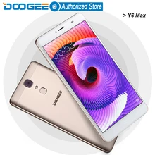 Doogee Y6 Max mobile phones 4G LTE 6.5Inch FHD 3GB+32GB Fingerprint Android 6.0 DualSIM MTK6750 Qcta Core 4300mAH WCDMA GSM 13MP