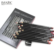 IMAGIC 12 цветов lipliner pen модное длительное увлажнение Lipliner водонепроницаемый карандаш для губ водостойкий карандаш с 1 шт. точилка