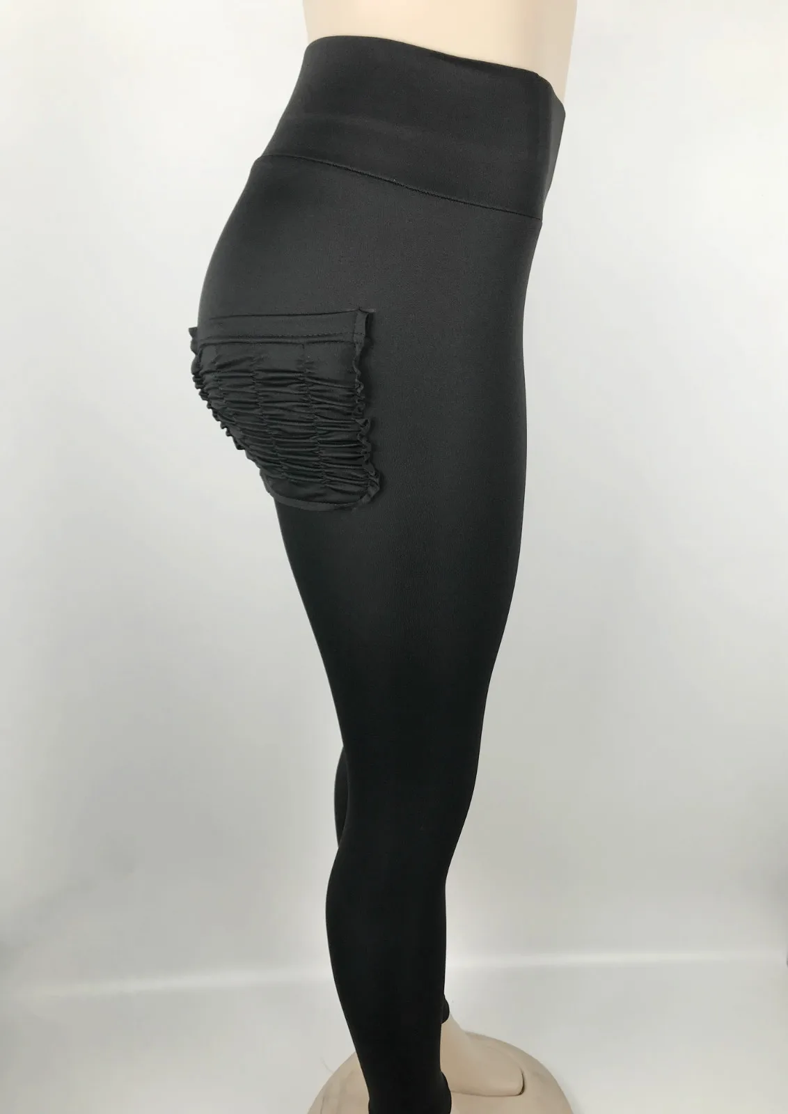 Сексуальный пуш-ап для бега женская спортивная одежда штаны-леггинсы одежда для фитнеса тонкие с высокой талией плиссированные карманы эластичные потовые леггинсы - Цвет: 2