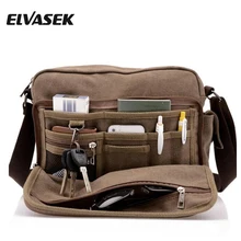 ELVASEK Мужская Холщовая Сумка-почтальонка Большая вместительная сумка мужская многофункциональная сумка через плечо сумка клатч Bolsa Masculina