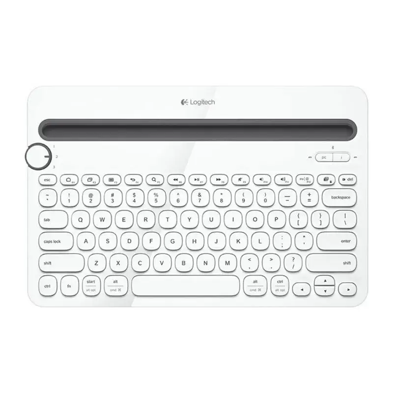 Белый Многофункциональная bluetooth-клавиатура lotech K480 портативный держатель для телефона мини-клавиатура для Windows MacOS iOS Android - Цвет: Белый