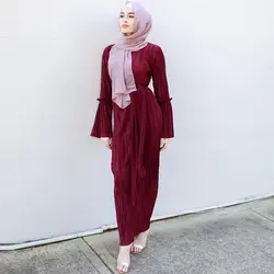Eid мусульманские одежда женщин мусульманских стран кафтан открытый Абая турецкая исламская одежда Longue халаты Tunique мойен-Ориент Рамадан 2018