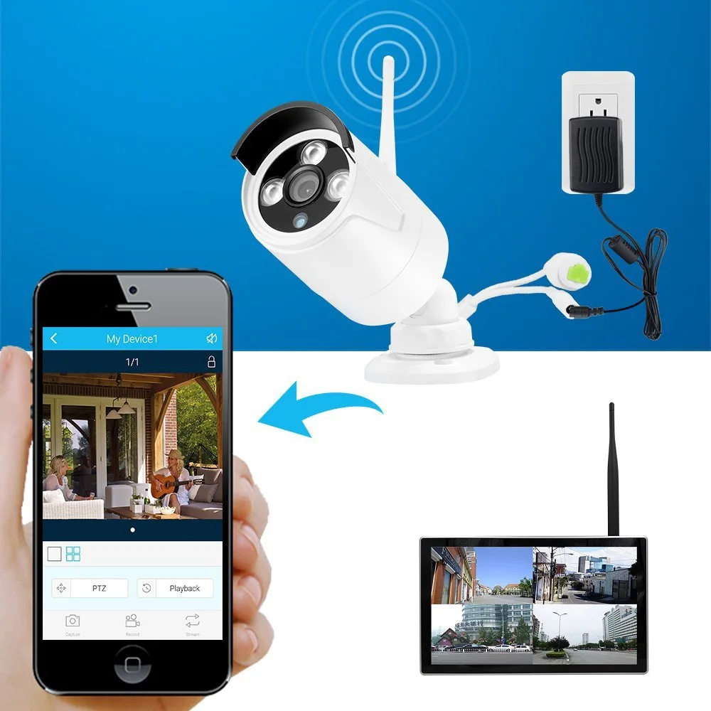 4 шт. Wi Fi IP камера для системы видеонаблюдения 720P|nvr 1080p|nvr 4chnvr 4ch wireless |