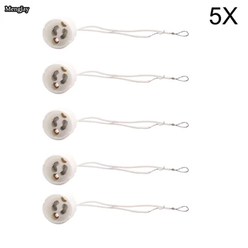 

5x LED Strip Connector GU10 Socket For Halogen Ceramic Light Bulb Lamps Holder Base Wire Jack