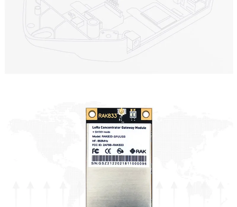 Промышленный мини PCIe LoRa концентратор шлюз модуль с SX1301 и FT2232H Чип поддержка SPI USB RAK833 IOT модуль Q075