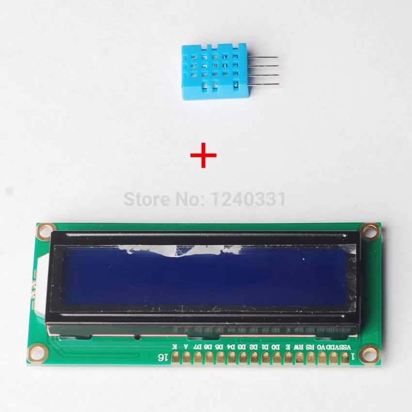 DHT11 Digital Humidity and Temperature Sensor + 1602 16x2 LCD Character