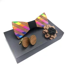 Деревянный галстук-бабочка набор мужской деревянной броши и запонки деревянный галстук-бабочка т джентльмен Жених деревянный галстук бабочка свадьба