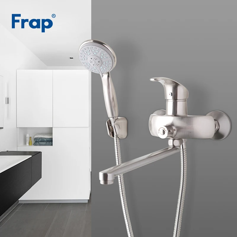 Frap 300Mm Neus Badkamer Kraan Nikkel Geborsteld Douche Kranen Mixer