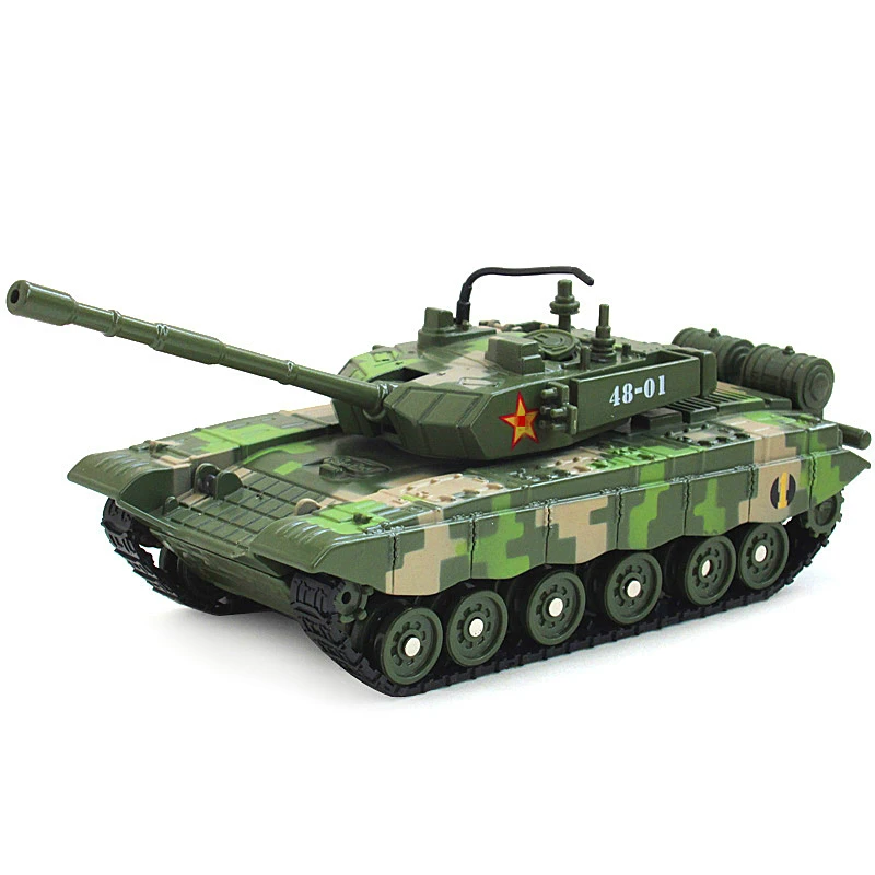 

1:48 Tank Model Alloy Toy Car T-99 Tank Armored Vehicle Acoustic Light Military Model