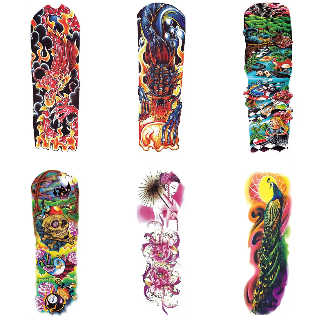 Waterproof Temporary Tattoo Sleeve Designs Full Arm Transferable