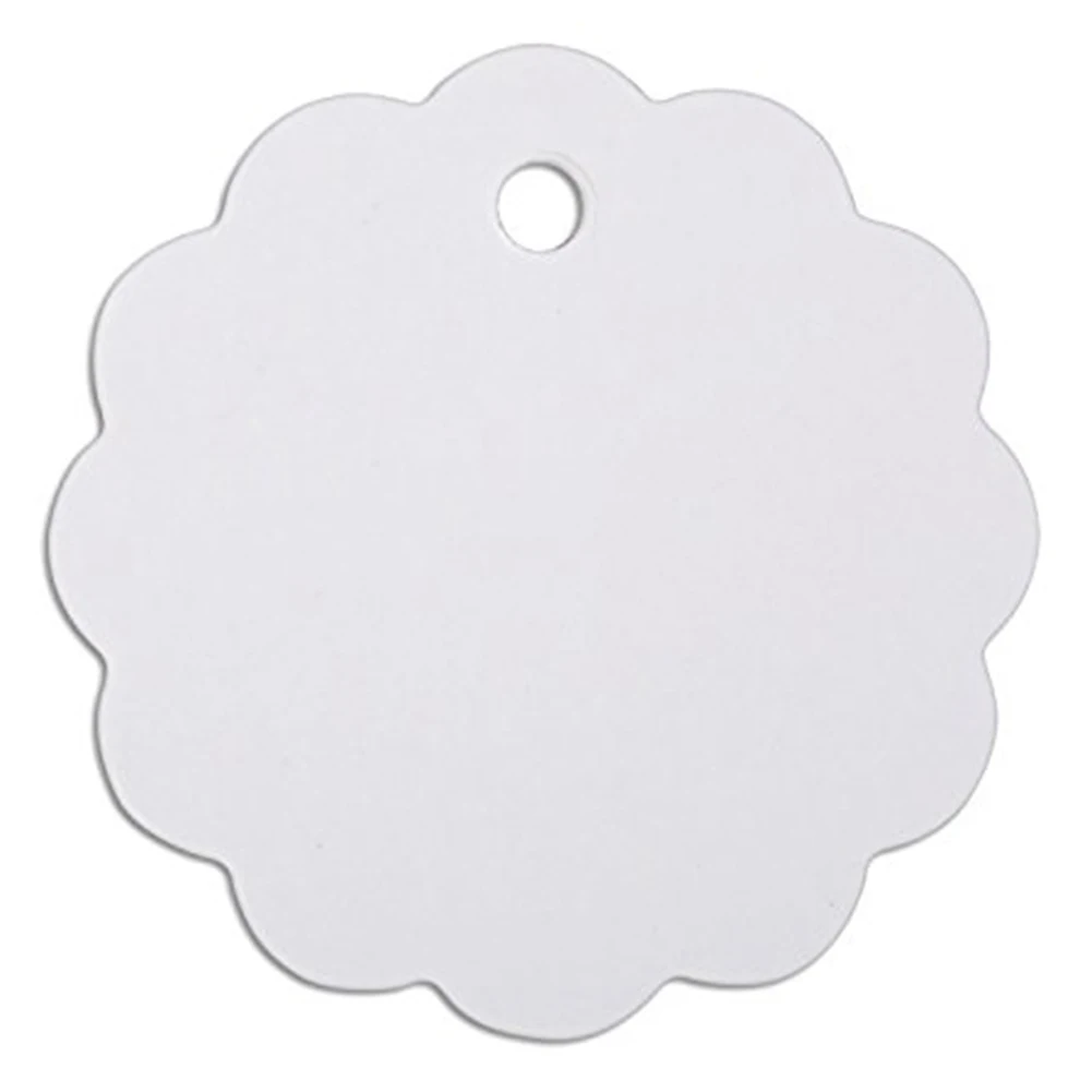 100PCS White Paper Gift Tags with String, Wedding Party Favor Tags