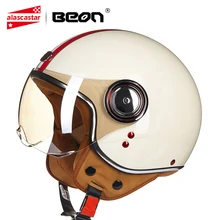 Casco del motociclo Chopper 3/4 Aperto Viso Casco Vintage Moto Casque Casco Capacete Motocross Casco Dello Scooter Casco Da Moto