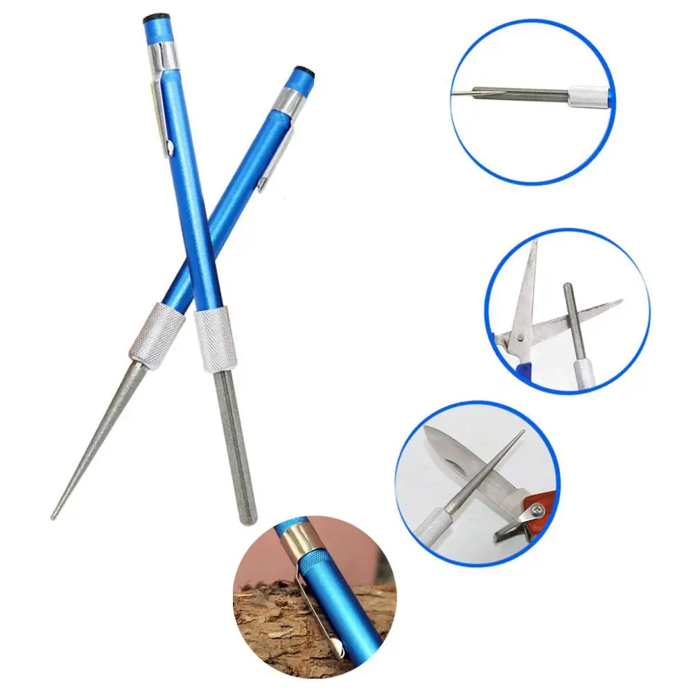 

Metalworking knife sharpener For Kitchen 3 in 1 Hunting Diamond Pocket Outdoor Cutter Sharpener Pen-file knife sharpener &xs