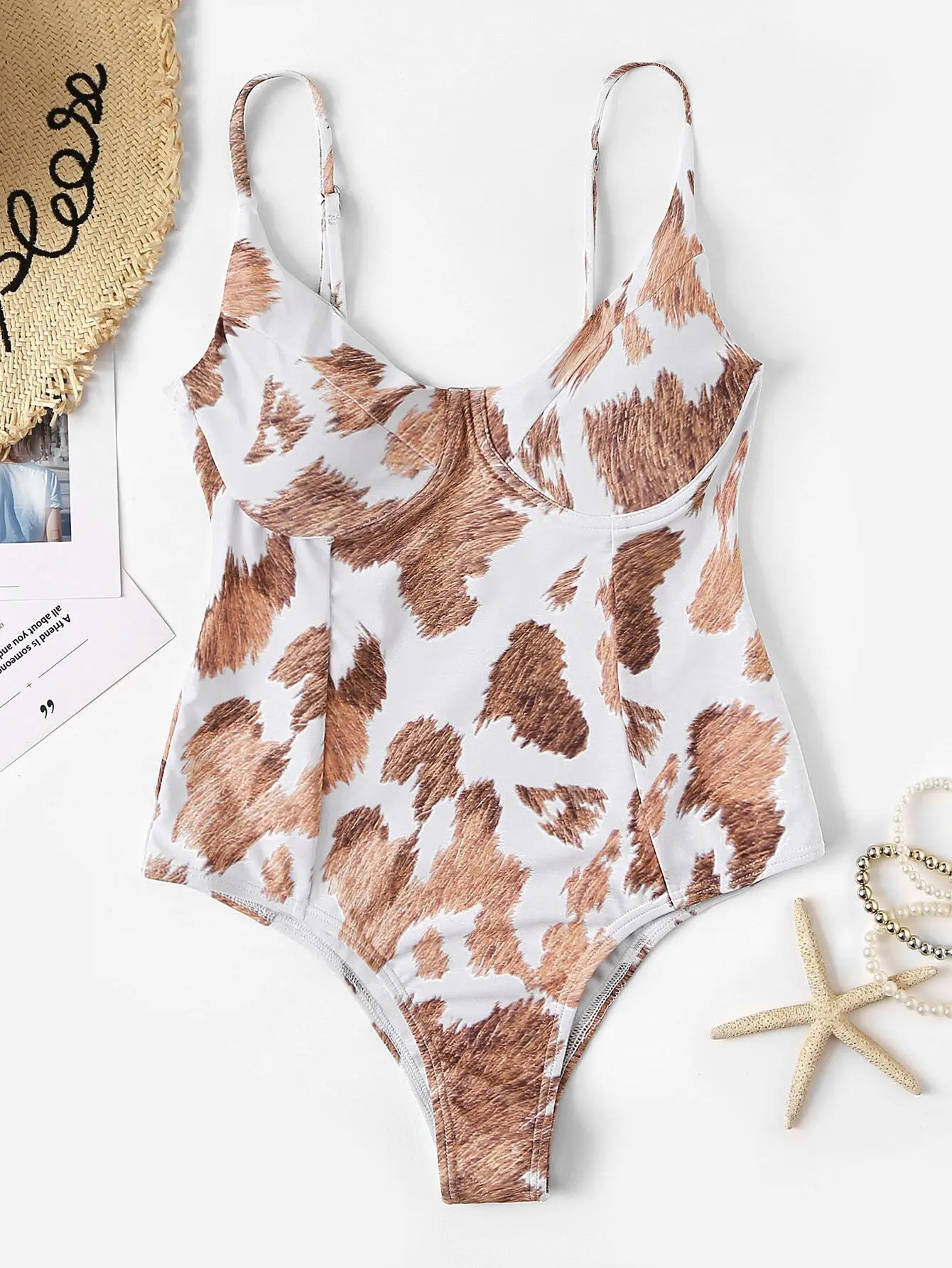 

Leopard V Shape Wire One Piece Swimsuit Women Swimwear Female V-bar Underwired Bather 2019 Bathing Suit Swim Lady Monokini