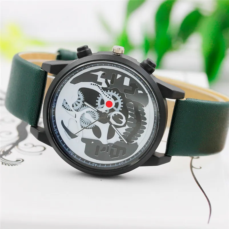 Luxury Fashion Men Watches Classic Stainless Steel Quartz Analog Watch Leather Quartz Wrist Watch Casual Wristwatch clock M24 (11)