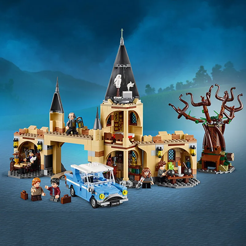 

Harri Potter Series Hogwarts Whomping Willow Building Blocks 843pcs Brick Toys Compatible With Legoing Movie