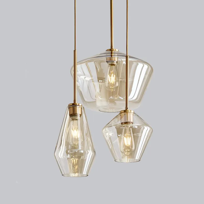 Amber Glass Pendant Light