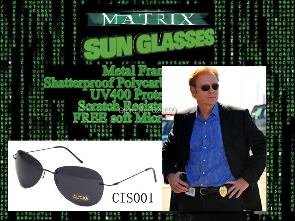 hostilidad Manifestación Huerta CSI Miami Horatio Sunglasses Oval sunglasses Rimless frame sunglasses  Matrix Sunglasses blinde matrix sunglasses2|sunglasses white frame|frames  largeframe kit - AliExpress