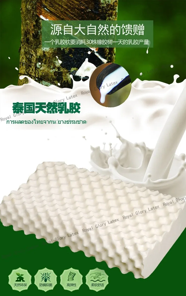 Thailand Royal Glory Latex Pillow Massager With Bamboo Fiber