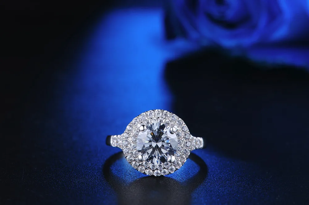 Бриллиант Forever 2Ct Бриллиант круглой огранки бриллиантовое кольцо ...