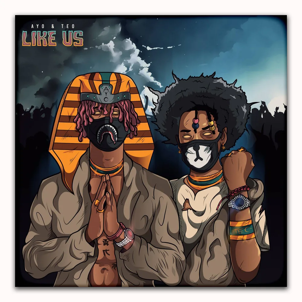 Z0099 Posters and Prints Ayo Teo Custom Rap Music Star Cover Album Art Poster Canvas Painting Home Decor | Дом и сад