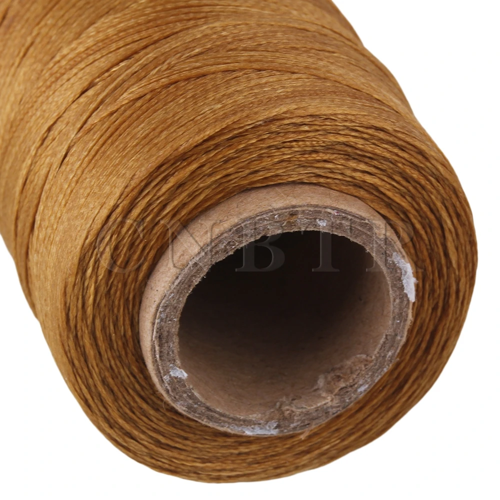 180M Leather Sewing DIY Handwork Handicraft 210D Flat Waxed Thread Cord Beige