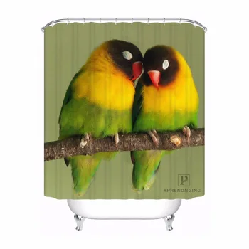 

Custom Bird Bathroom Acceptable Shower Curtain Polyester Fabric Bathroom Curtain #180320-01-194
