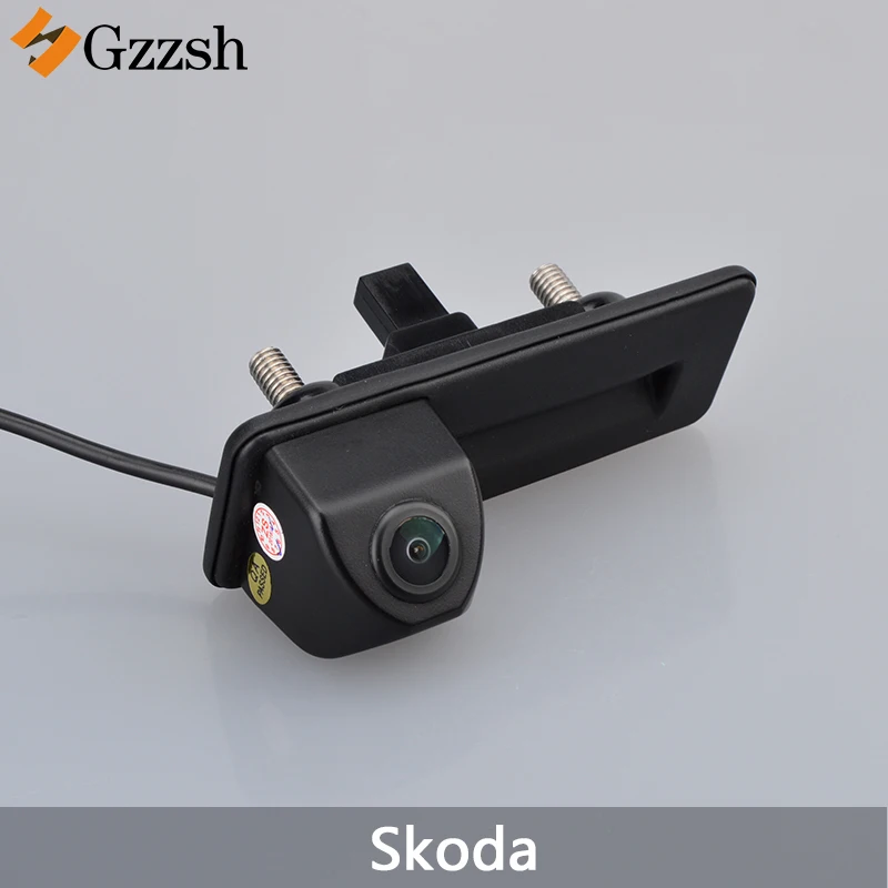 

for sony HD ccd car trunk handle reverse parking rear view camera for Skoda Octavia