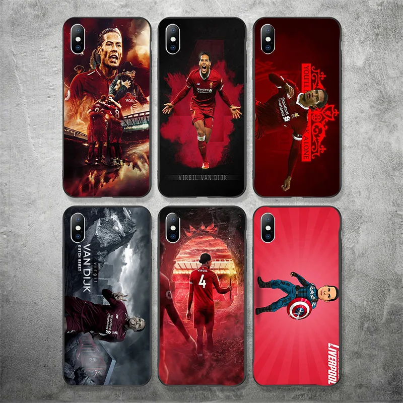 

Yinuoda Liverpool FC Phone Case Picture For Virgil van Dijk Silicon Shell Soft TPU Cover For iPhone X XR XS MAX 7 8 7plus 6 6S 5