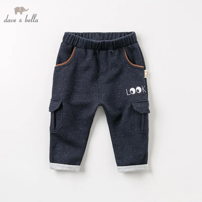 

DBJ10990 dave bella autumn baby boy fashion pants children full length solid pants infant toddler trousers