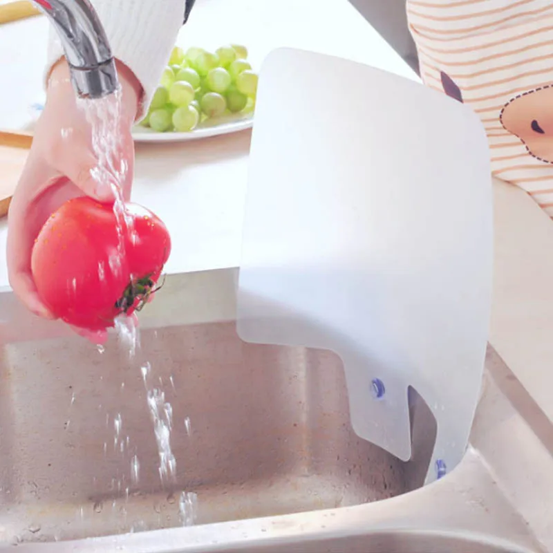 

1pcs Water Splash Guard Sucker Splash Water Baffle Pool Board Sink Shelf Kitchen Washing Dish Fruit Vegetable Anti-water Board