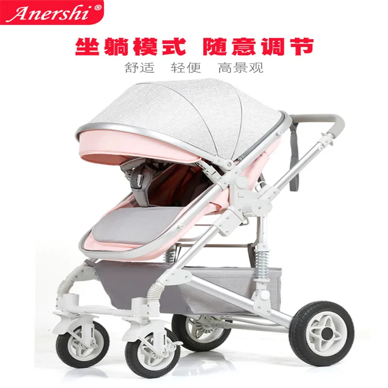 Beli Merek Kereta Dorong Bayi Tinggi Pemandangan Troli Baru Lahir Lipat Kereta Lipat Ringan Shock BB Payung Stroller Cart