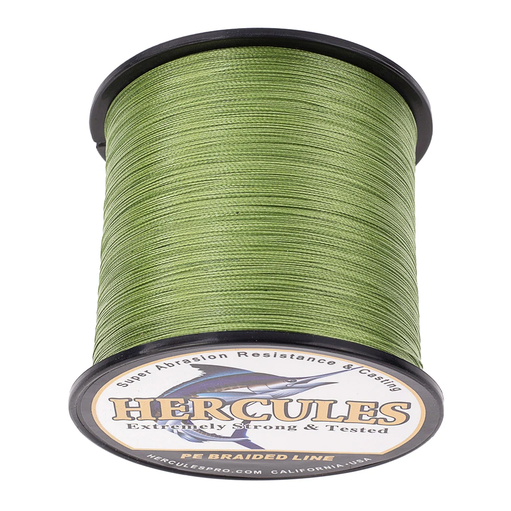 Hercules Army Green Braided 100M-2000M 6lb-300lb Extreme PE Super Fishing Line
