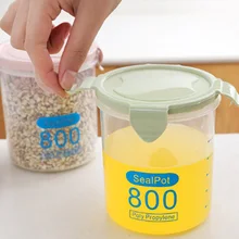 Коробка для хранения еды многофункциональные прозрачные пластиковые Кухонные запечатанные банки для круп зерна резервуар для хранения закусок сухие товары банка для хранения