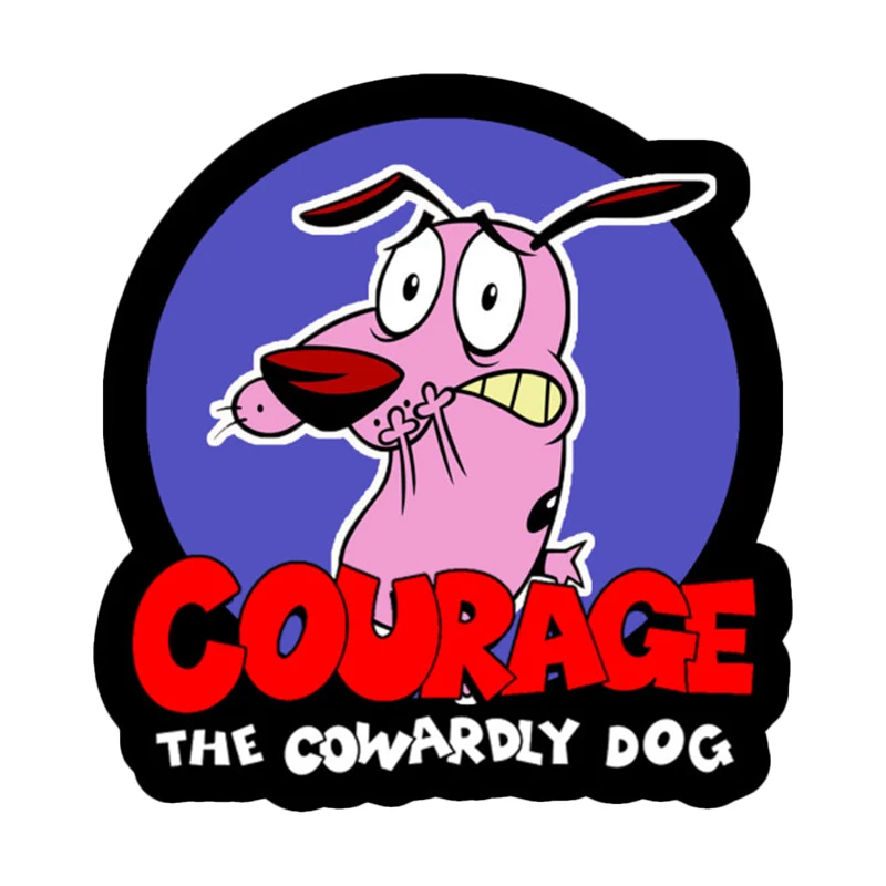 

Courage The Cowardly Dog badge brooch pin