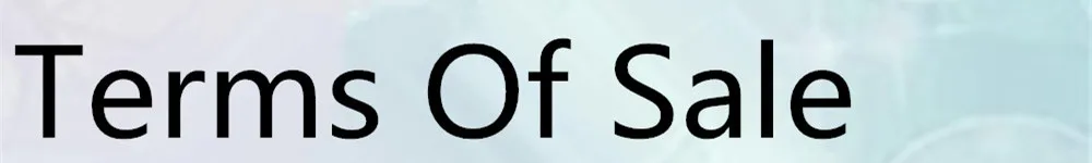 Terms Of Sale