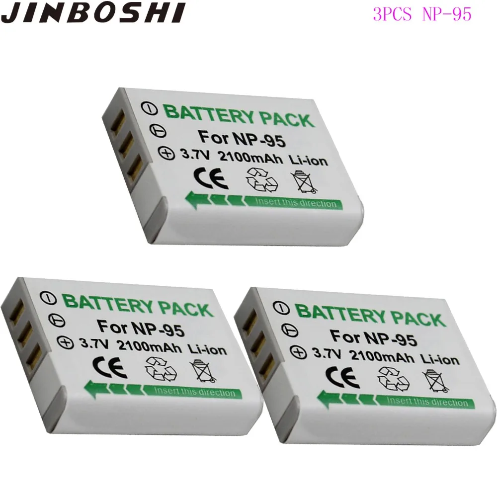 

3x 3.7V NP-95 NP 95 NP95 Lithium Ion Battery For Fuji F30 F31fd Real 3D W1 X-S1 X70 X100 X100S RICOH S10 GR Lens Camera