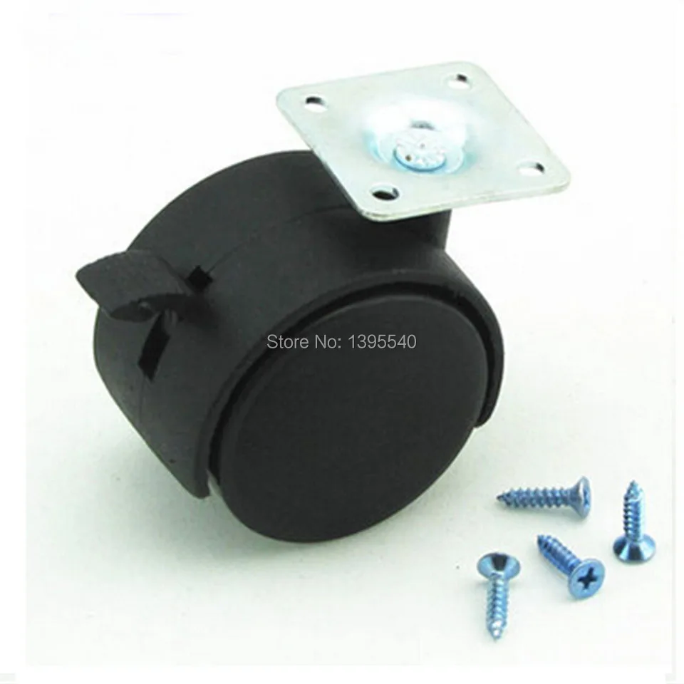 

New 2'' Durable Nylon Rubber Swivel Castor Wheels Brake Rolling Caster Home Office Computer Chair Castor The Crib Wheels